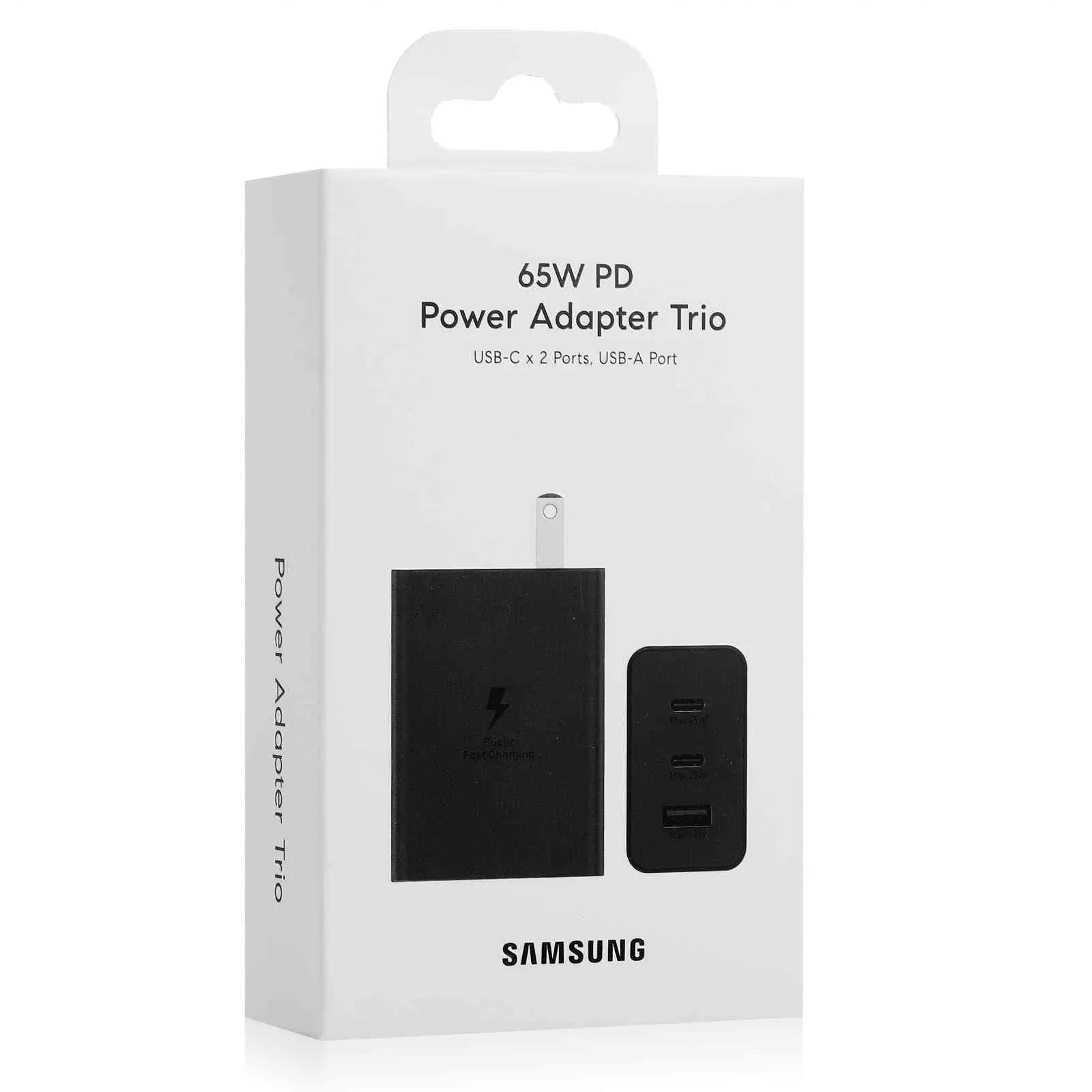 65W Fast Travel Charger with 3 Ports -  & Dual - - High-Speed Charging for Xperia Z3v// Compact/ Tablet / Tablet Wi-Fi iPhone, Samsung Galaxy, Laptops, Phones Google Pixel, MacBook