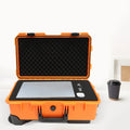 Miumaeov Hard Case with Foam Camera Case 22" Portable Foam Case  Waterproof Box Protective Digital Camera Case Portable Tool Box with Wheels and Retractable Pull Handle