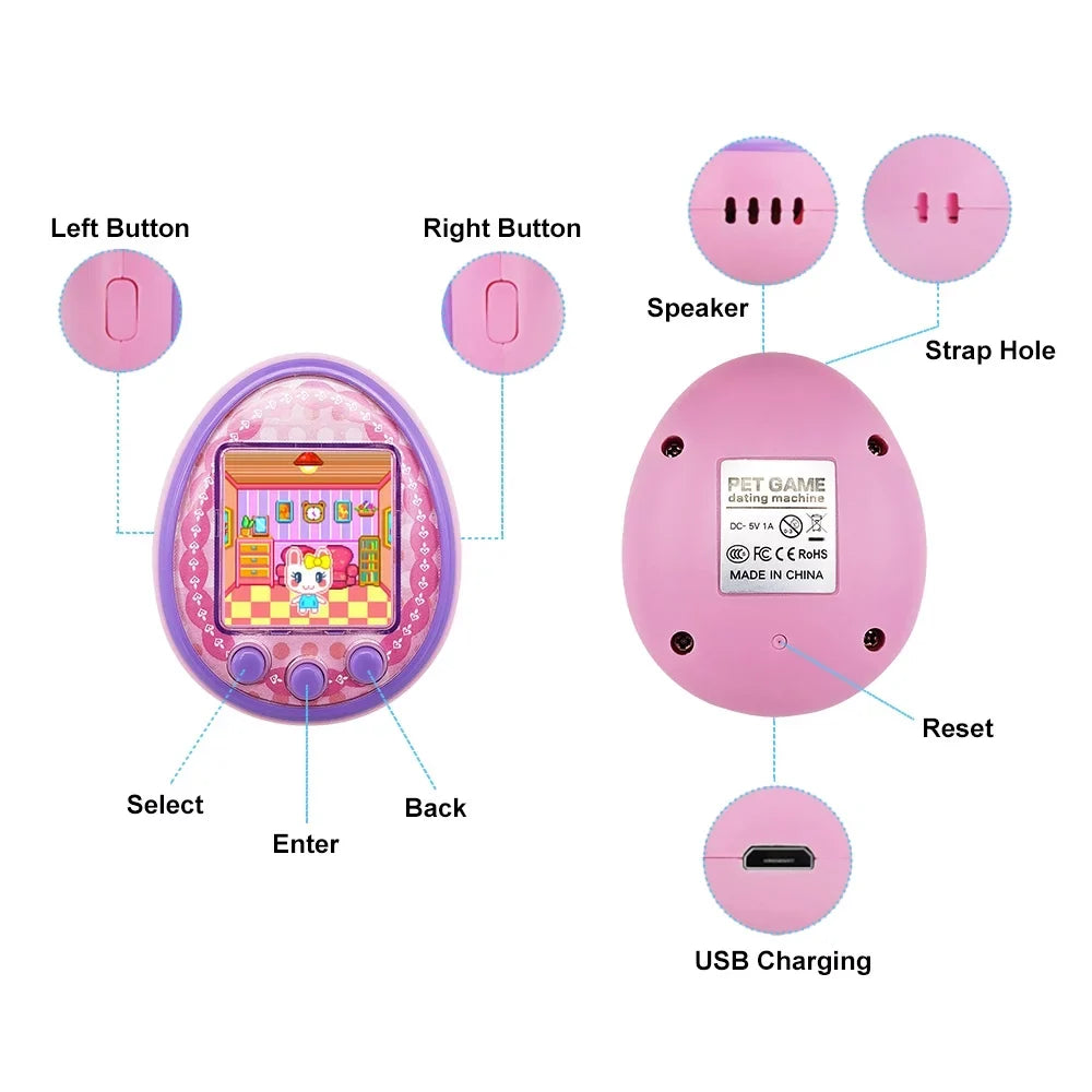 console,Console Portable Handheld Portable Kids Toy Handheld Virtual Cartoon Children Toy Console Children Toy
