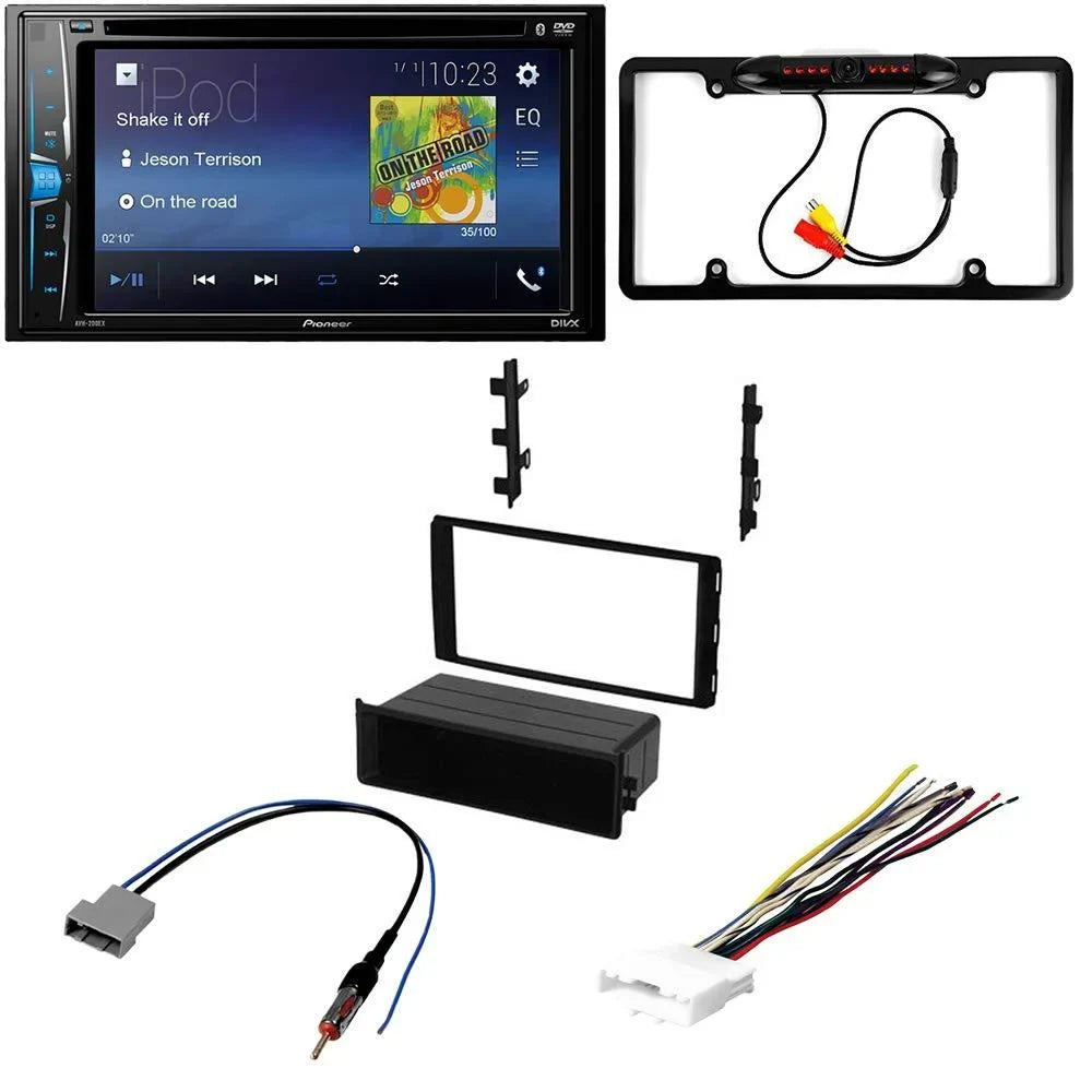 Bundle with Pioneer Multimedia  Car Stereo and Installation Kit - for 2013-2016 Nissan Versa w/Oversized Radio / Bluetooth Touchscreen, Backup Camera, 2 Din Dash Kit