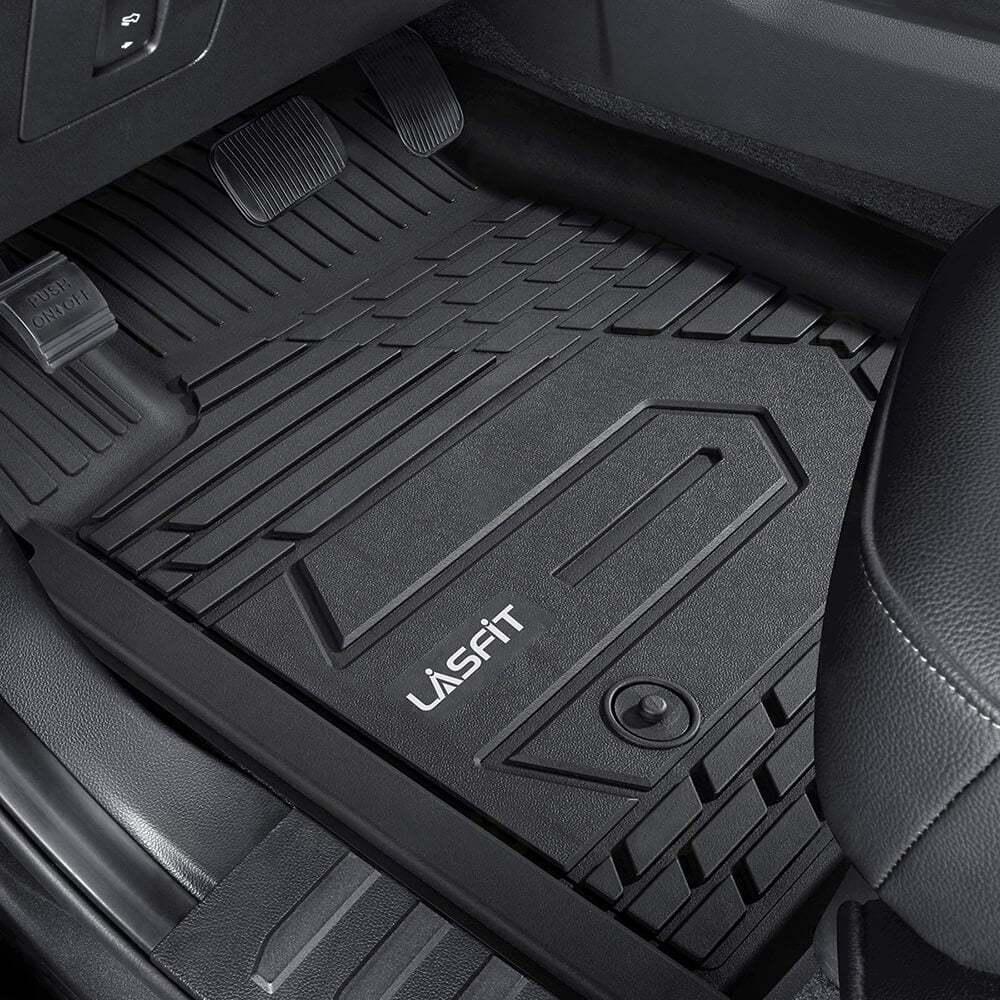 Lasfit Floor Mats for Chevrolet Silverado/ Sierra 1500 2019-2022 & 2500HD/3500HD 2020-2022 Crew Cab (Don't Fit Double Cab, Plastic Storage, Without Storage)