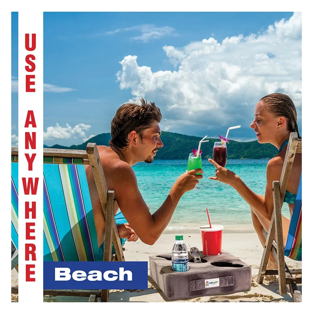 Cup Cozy Deluxe Pillow (Navy) As Seen on  -The world's  cup holder! Keep your drinks close and prevent spills. Use it anywhere-Couch, floor, bed, man cave, car, , park, beach and more!