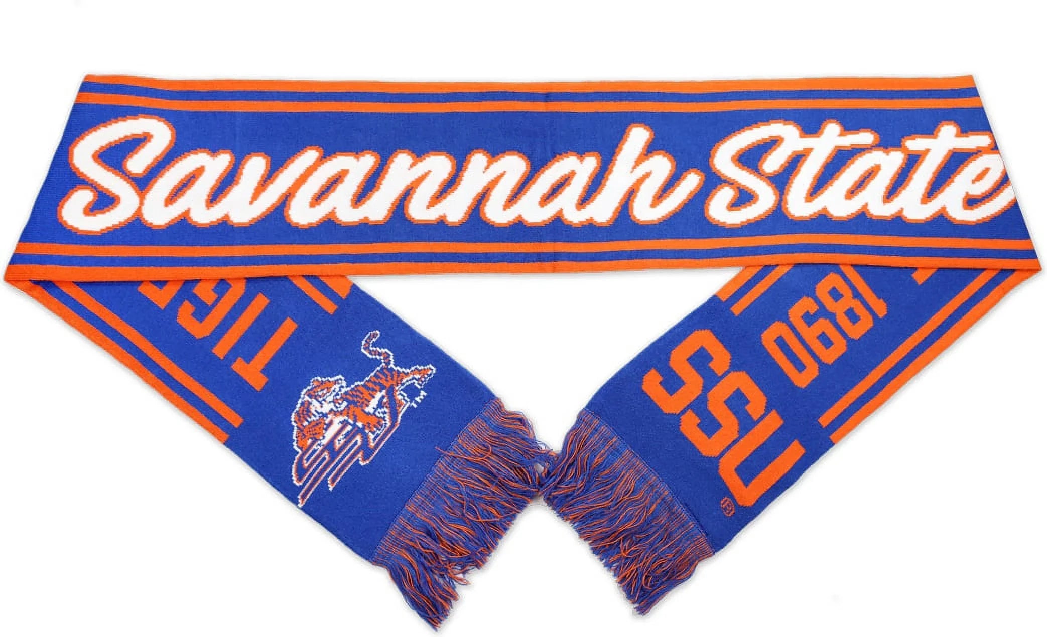 Big Boy Savannah State Tigers  Knit Scarf [Royal Blue - 80" x 7"]