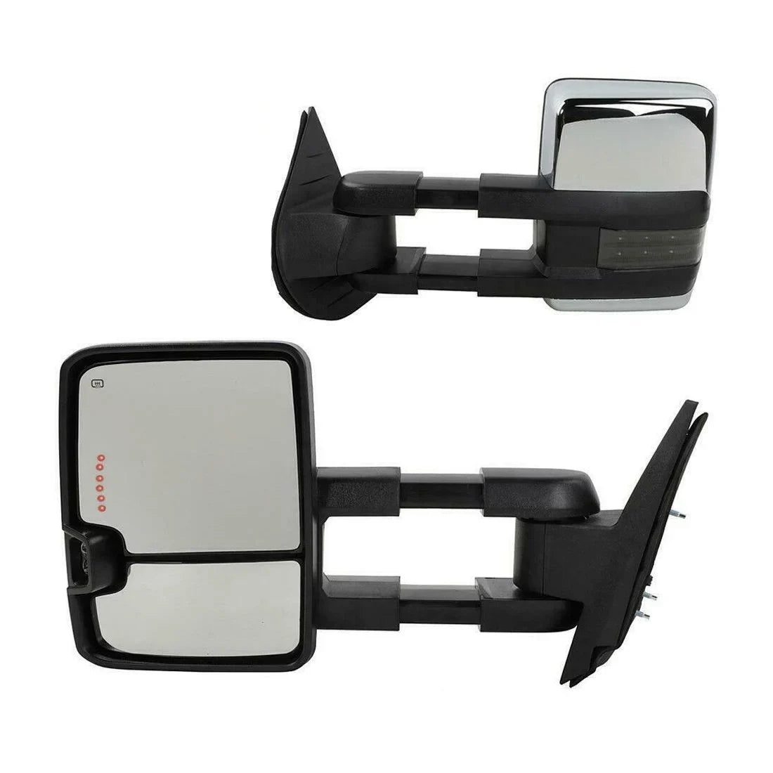 Teledu Power Heated Chrome Towing Mirrors For Chevrolet   Signal&Backup Lamp