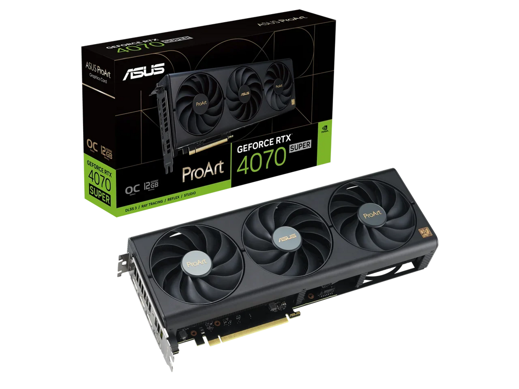 ProArt GeForce  4070   Edition Graphics Card (PCIe 4.0, 12GB ,  3,  2.1a, DisplayPort 1.4a) --
