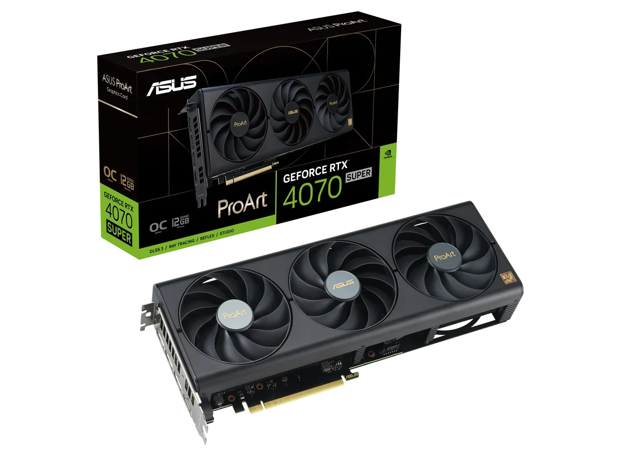 ProArt GeForce  4070   Edition Graphics Card (PCIe 4.0, 12GB ,  3,  2.1a, DisplayPort 1.4a) --
