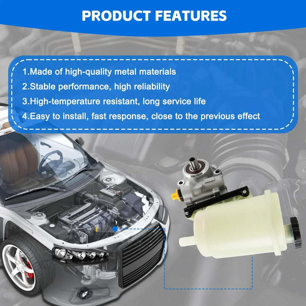 Power Steering Pump with Reservoir Compatible with 2003-2010 Dodge Ram 2500 3500, 2008-2009 Ram 4500 5500 Replacement Part  96-1008R, 961008R