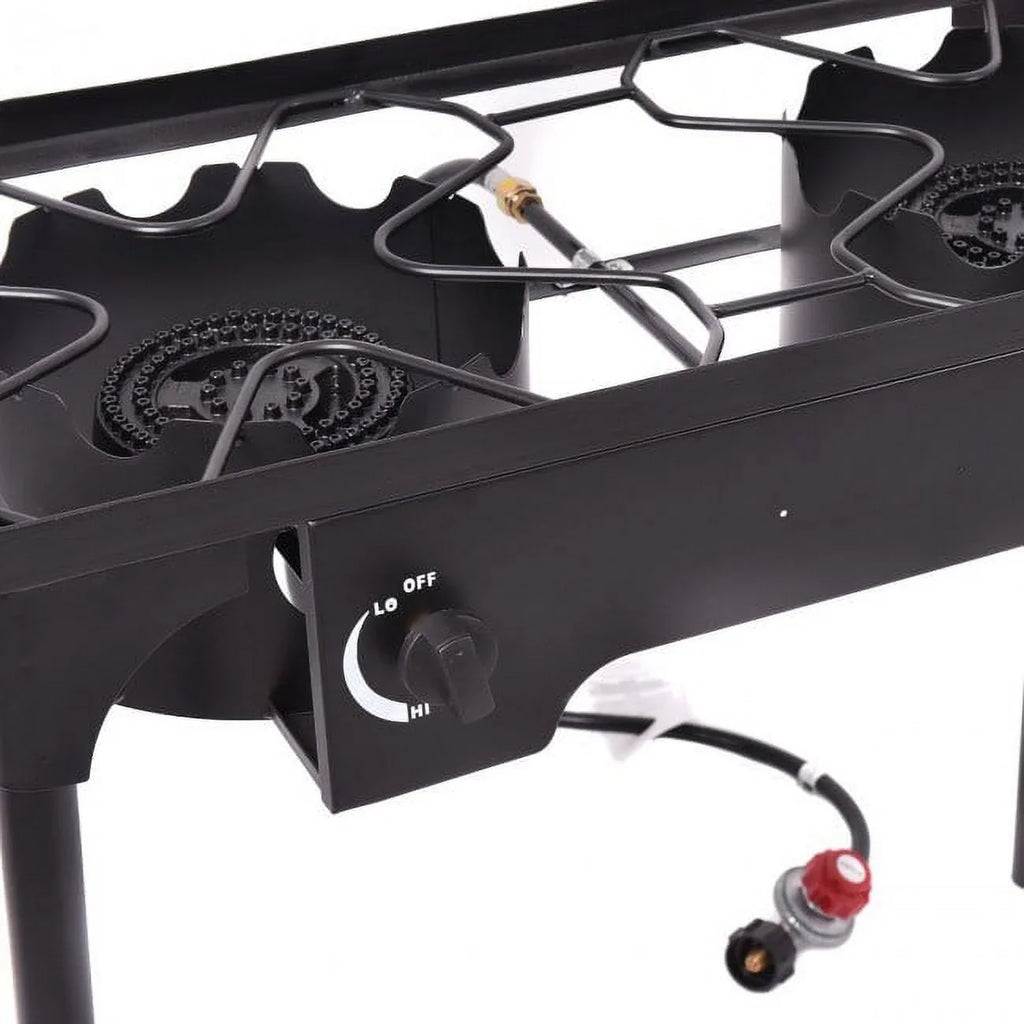 Double Burner Outdoor Stove  Grill - 26.0 - Elevate your outdoor cooking experience!