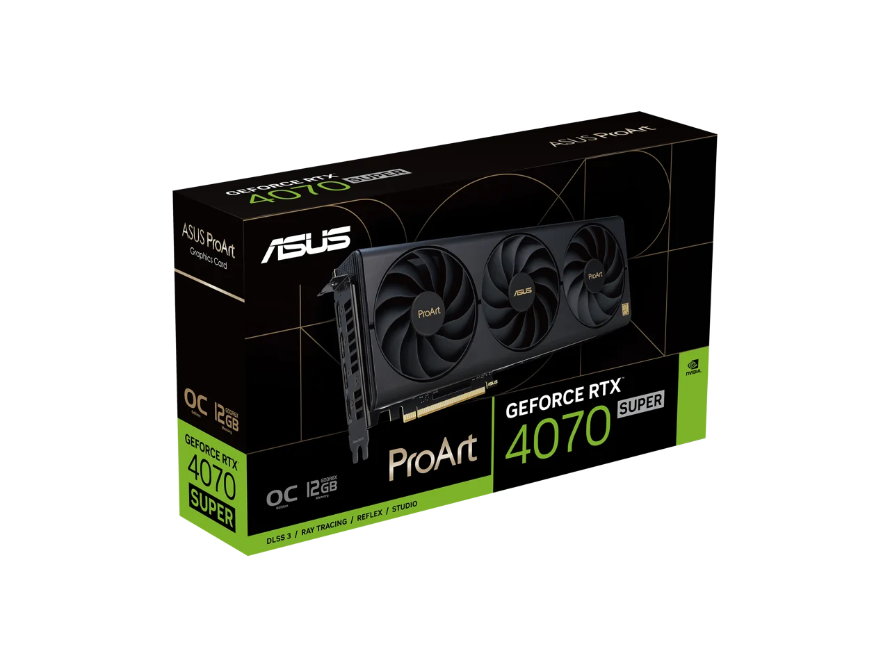 ProArt GeForce  4070   Edition Graphics Card (PCIe 4.0, 12GB ,  3,  2.1a, DisplayPort 1.4a) --