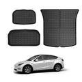Tesla Model  Storage Mat and Cargo Liners, Tesla Model  Accessories, All Weather Trunk Mat, Waterproof Rear Cargo Mat Custom Fit for Tesla, Heavy Duty Floor Mats