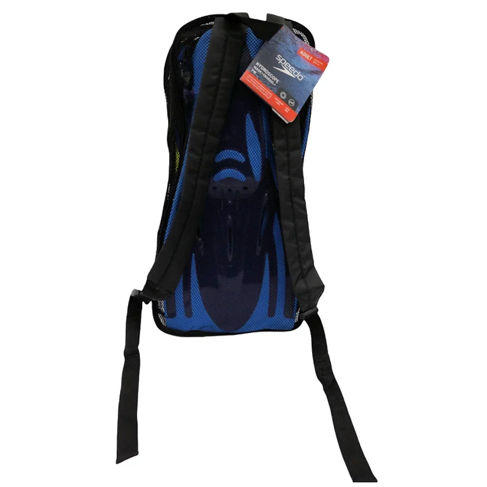 Speedo Adult Hydroscope Mask + Snorkel + Fin Set w/Carry Bag / Shoe Size 9-13