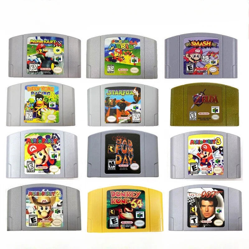 Mario Kart 64 Smash Bros Party 1 2 3 GoldenEye 007 Video Game For Nintendo