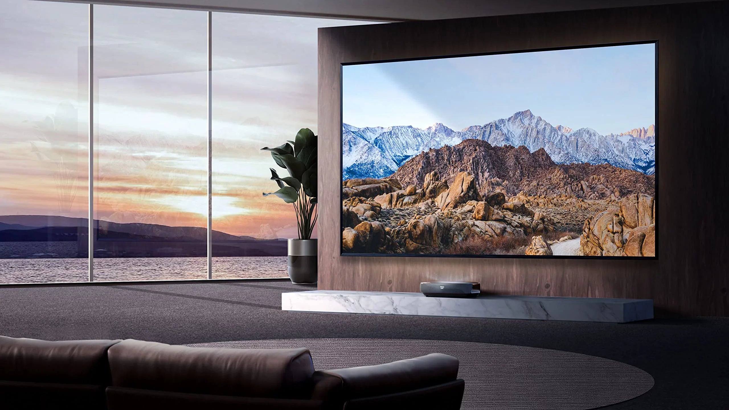 Hisense  Series Trichromal Laser  Bundle w/ 100'' Tv Screen  Cinema Screen, Projector &  Stand (120L9G)