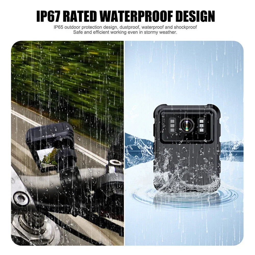 KingFurt 1080p & 2K  WiFi Action Cam with Night Vision - Outdoor Helmet Camcorder, Loop Recording, 2000mAh Battery - Black