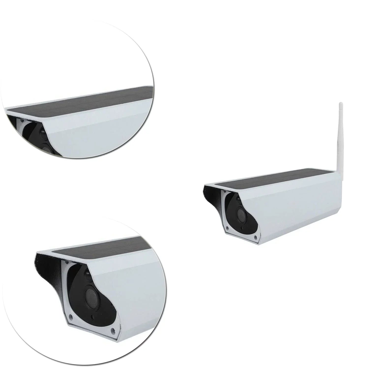 2.0  Outdoor Wireless Solar Battery Powe Bullet Security  Camera with  Waterproof, Advanced Day and Night Vision,  Motion Detection