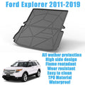 Custom Trunk Liner Cargo Mats for Ford Explorer 2011-2019 Waterproof Non 7-seats Models