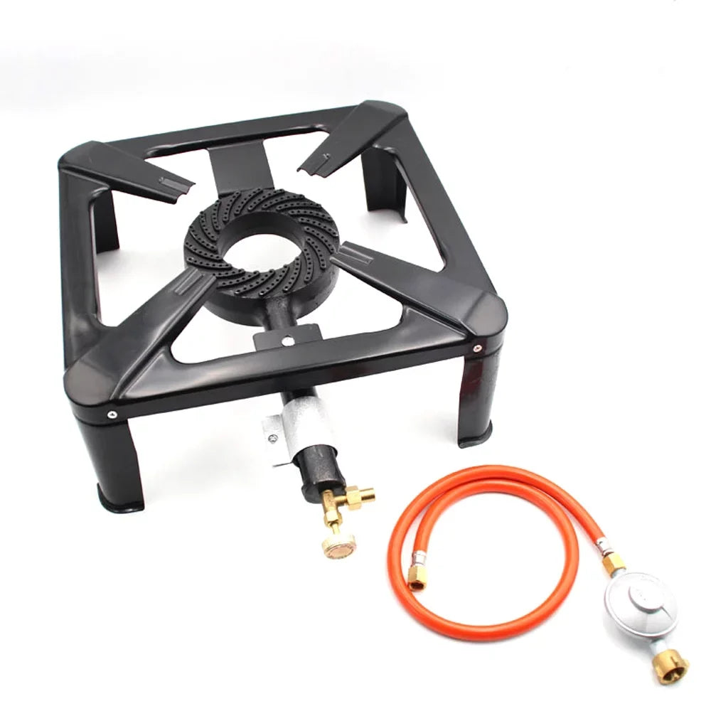 Walmeck Outdoor Furnace , Cast Iron Stove, Single Propane Gas Cooker for Camping