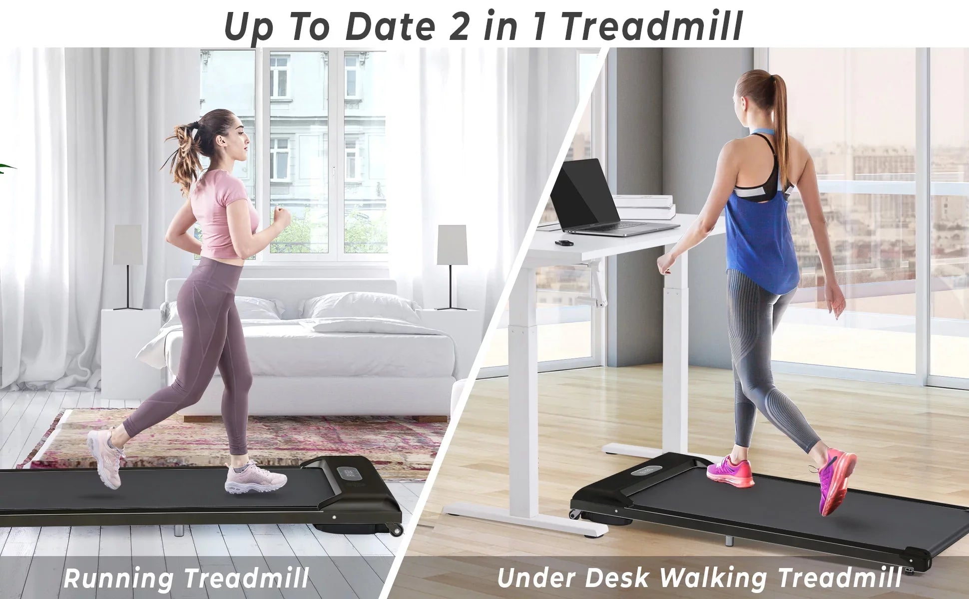Walking Pad Treadmill,  Ultra-Quiet Under Desk Treadmill for Home Office Gym Use, 2.5HP Electric Treadmill with Bluetooth /speaker/Remote Control/Display, 2 in 1 Portable Walking Pad