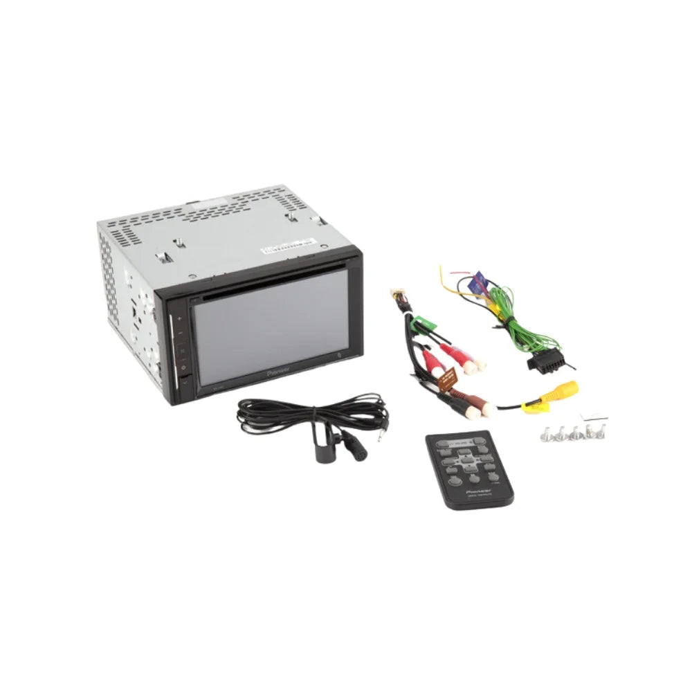 Bundle with Pioneer Multimedia  Car Stereo and Installation Kit - for 1990-1992 Cadillac Fleetwood Brougham / Bluetooth  Touchscreen Radio - Backup Camera, 2 Din Dash Kit