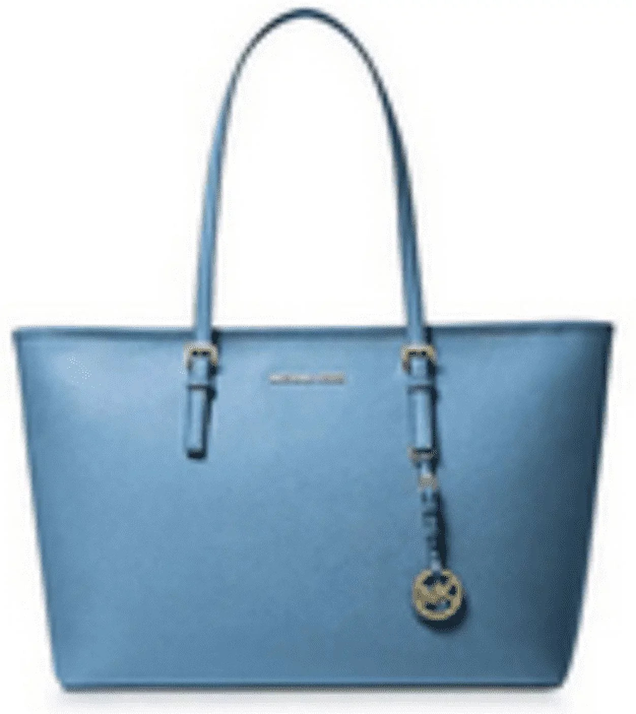 Michael Kors Jet Set Travel Medium Saffiano Leather Top-Zip Tote Bag (