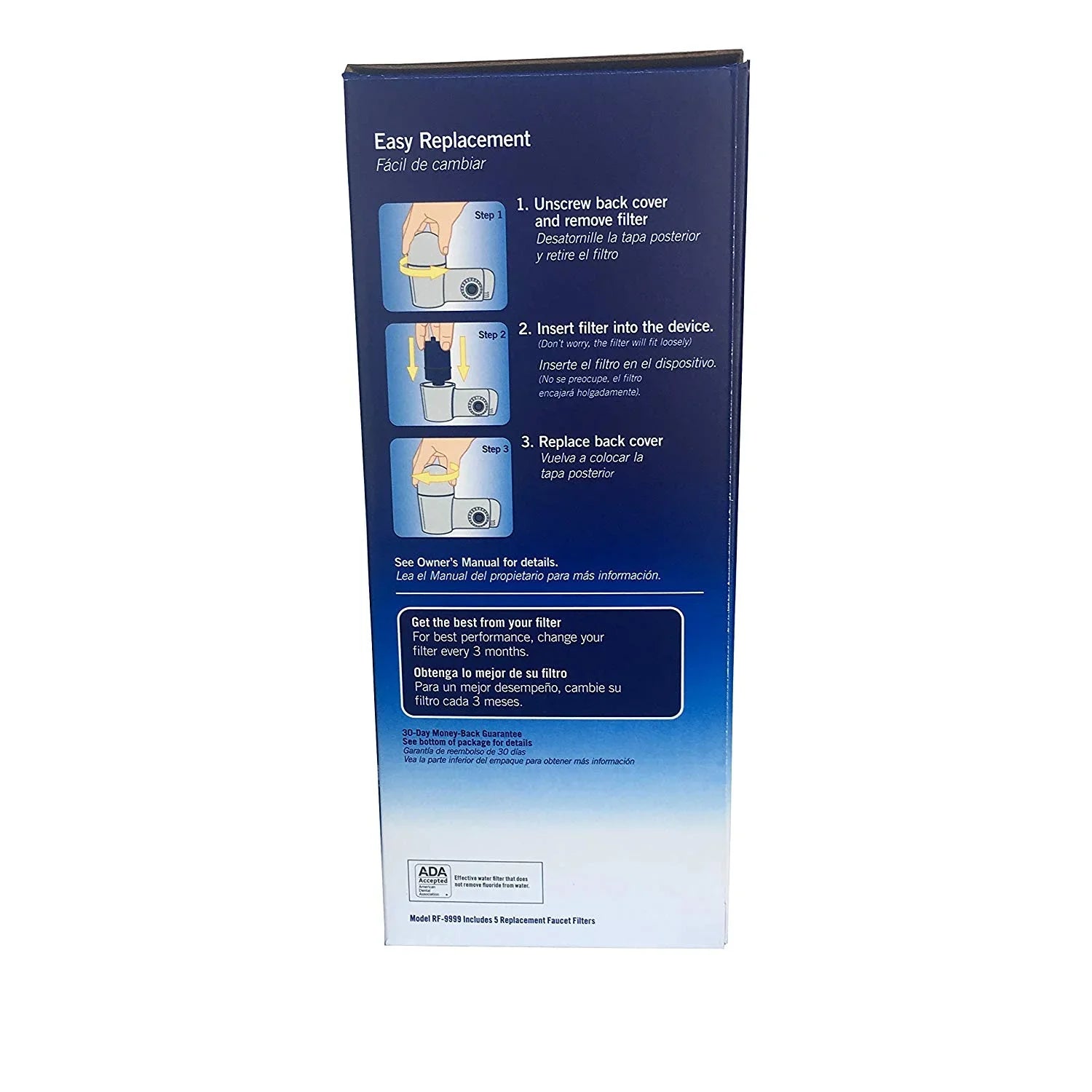 Faucet Mount Replacement Water Filter, Blue, 5 Pack