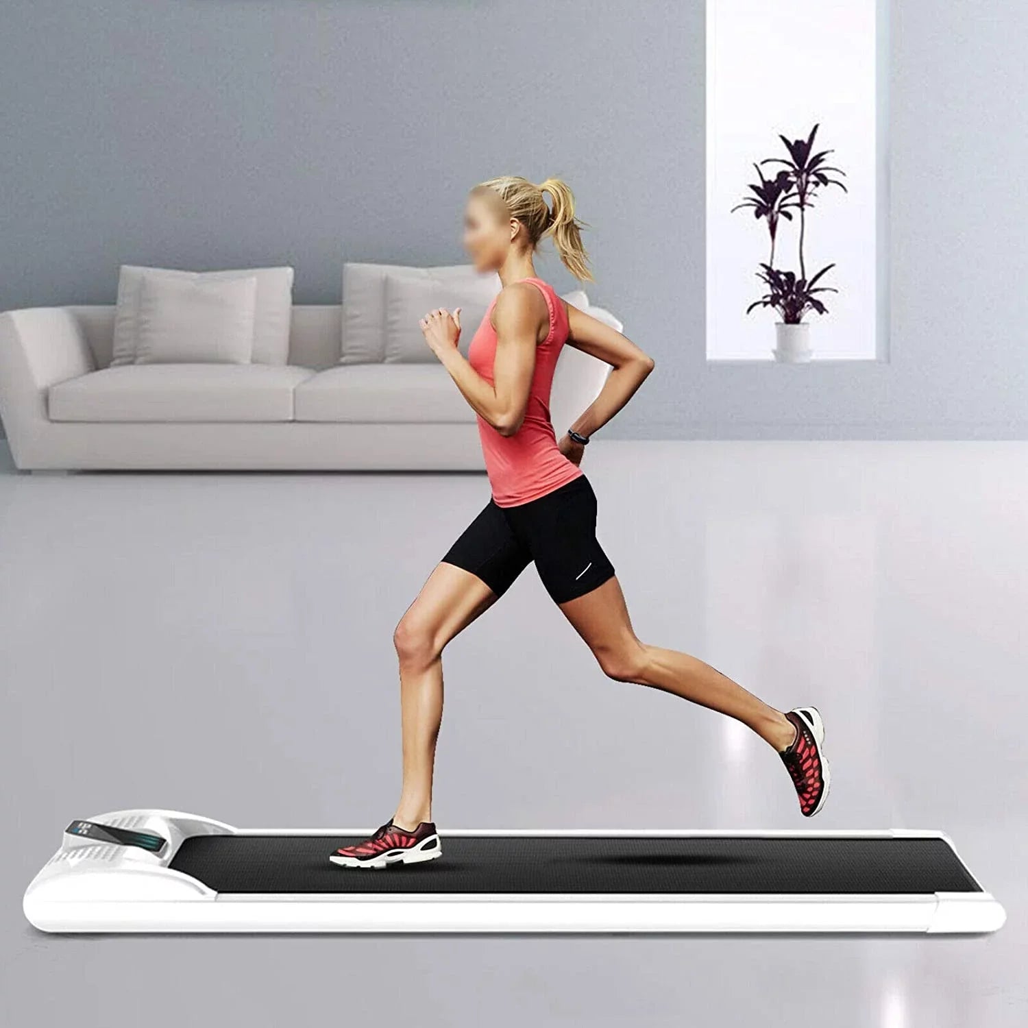 Miumaeov Portable Electric Mute Treadmill Fitness Walking Pad Home Office Running Machine