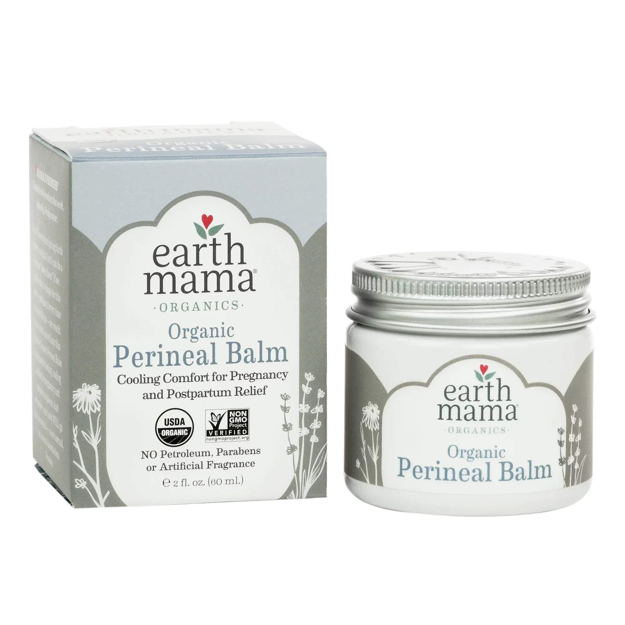 Earth Mama Organic Perineal Balm "Down There" Care for Pregnancy and Postpartum, 2 fl oz