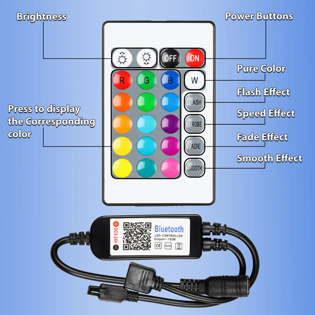 Brawlee Silicone  Interior Bluetooth Light Bar with Remote By Done Right  . Fits All Jeep Wranglers Hardtop Models  of , , , , , ,  from 1987 -2023.