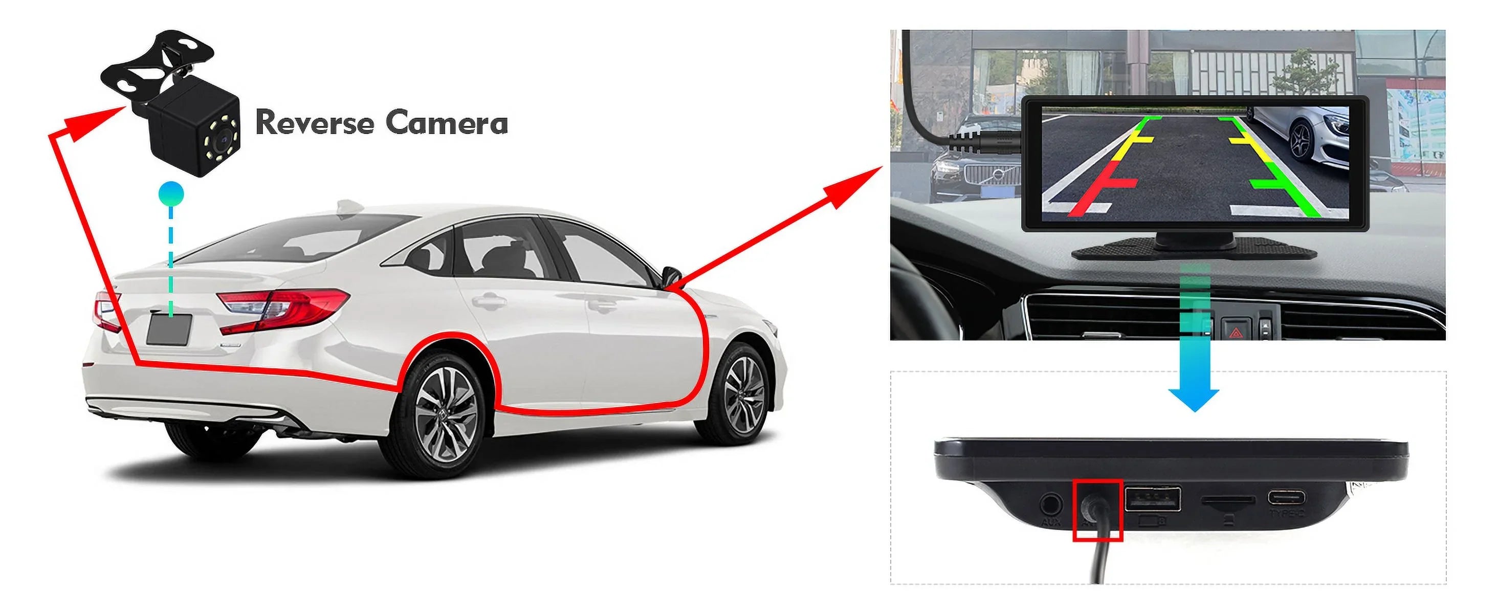 Portable Wireless Carplay & Android Auto Car Stereo, 10.26 Inch Full  Car Touch Screen Portable Car Radio Receiver Backup Camera