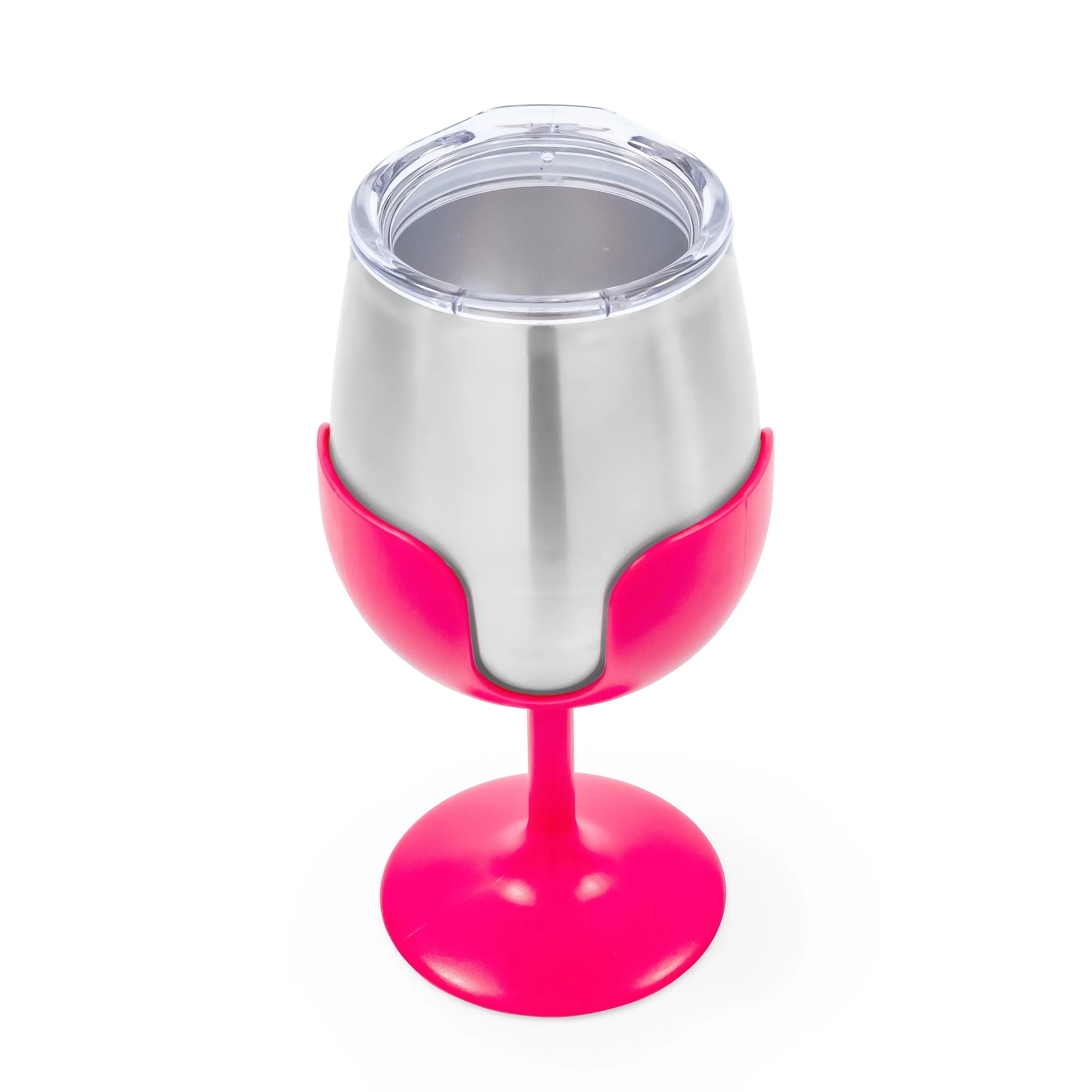 Camco Life is Better at the Campsite Wine Tumblers | Features a Vacuum Insulated Kitchen Grade 18/8 Stainless Steel Construction, 4 Colorful Removable Stems, and Comes in a 8oz Size (53068)