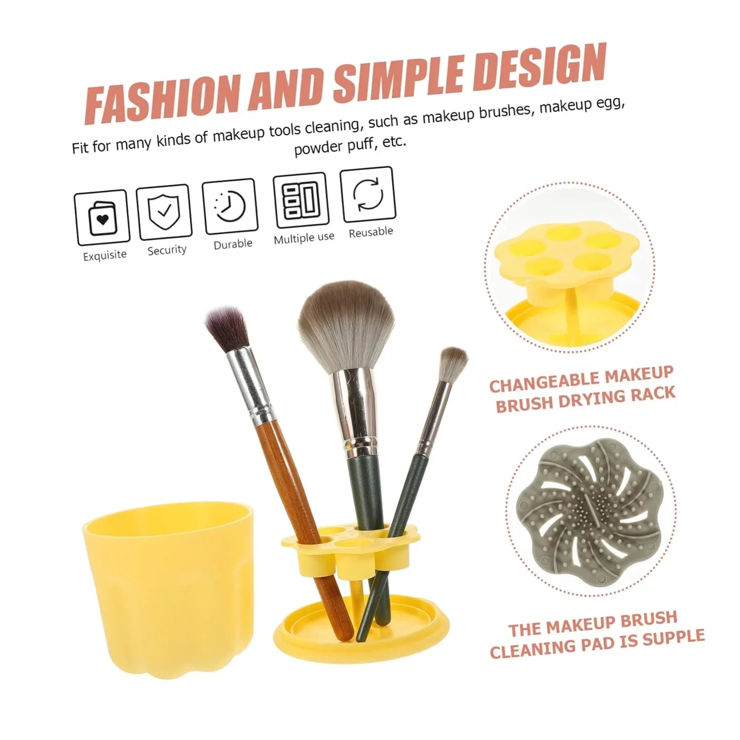 5 Sets Makeup Brush Cleaning Bowl Limpiador De Brochas De Maquillaje Make up Brush Makeup Brushes & Tools  Kits Beauty Kit Makeup Brushes Cleaner Kit Pp Silicone Brush Cosmetic