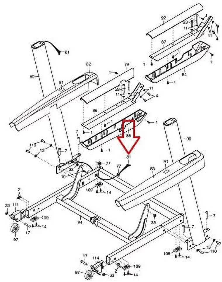 Icon Health & Fitness, Inc. Upright Wire Harness 310717 Works with Proform FreeMotion NordicTrack Lifestyler Treadmill