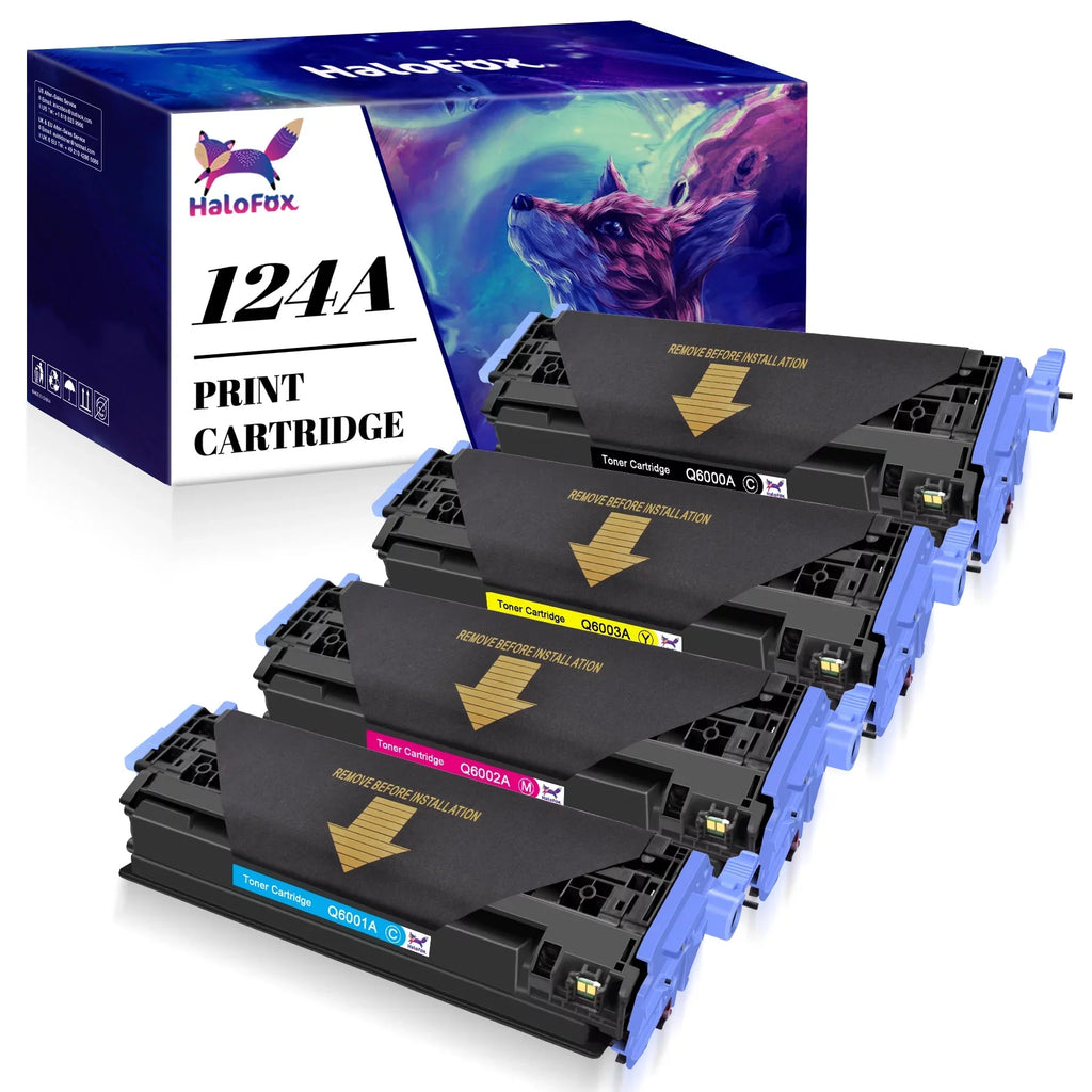 HaloFox Compatible For 4 Pack   -  Toner Lot For  Color LaserJet 1600 2600N 2605DN 2605DTN Printer