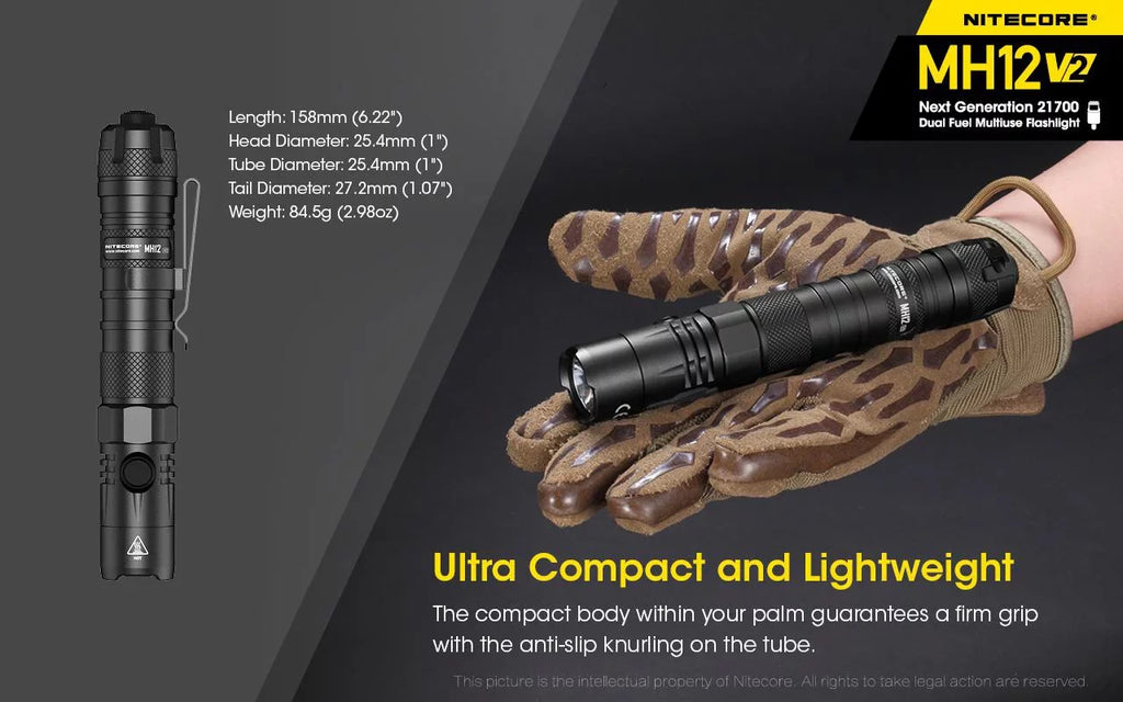 Nitecore    -   Flashlight -1200 Lumens -21700 Battery (Included)