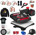 Red Heat Press Machine 8 in 1, 12 x 15 Inches Sublimation Transfer Printer, Digital Precise  Control Printing, 360 Swing Away Vinyl Transfer Printer for -Shirts, Canvas Bag, Pillow, Banner