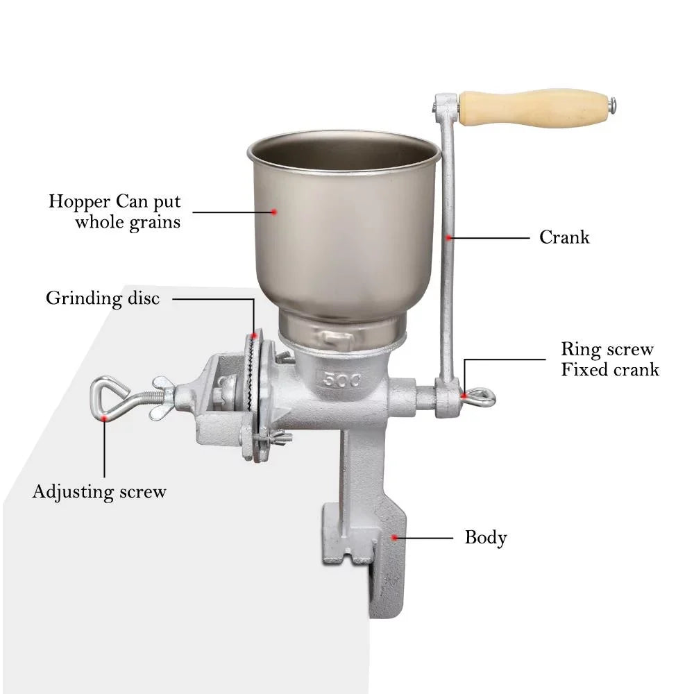 SalonMore Manual Grain Grinder Mill for Corn and Coffee Nut