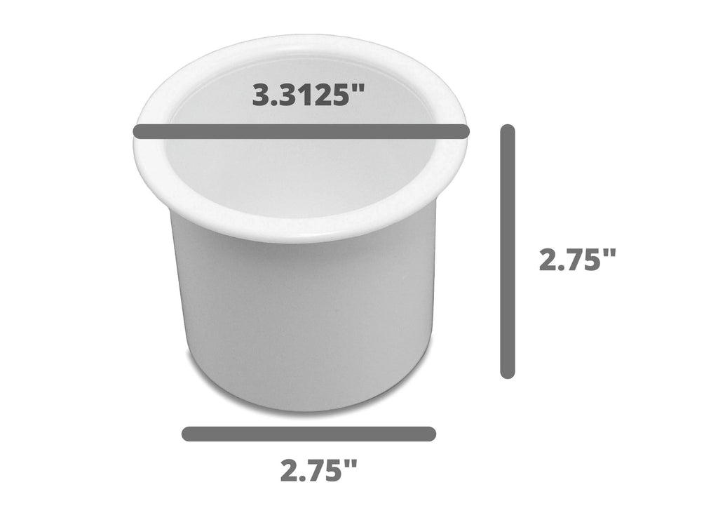 8 Cup Holder Plastic Pocket Recessed Drop In Insert Universal for Boat  Car Truck Sofa Game Table Marine Pontoon Motorhome Camper White