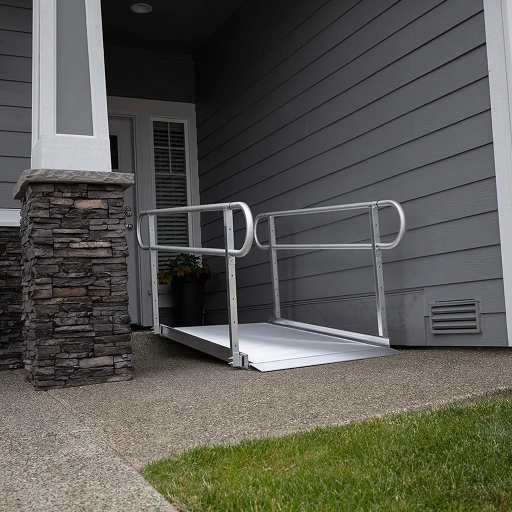 '-  3G 5 Foot Portable Wheelchair Ramp w/2 Line Handrails