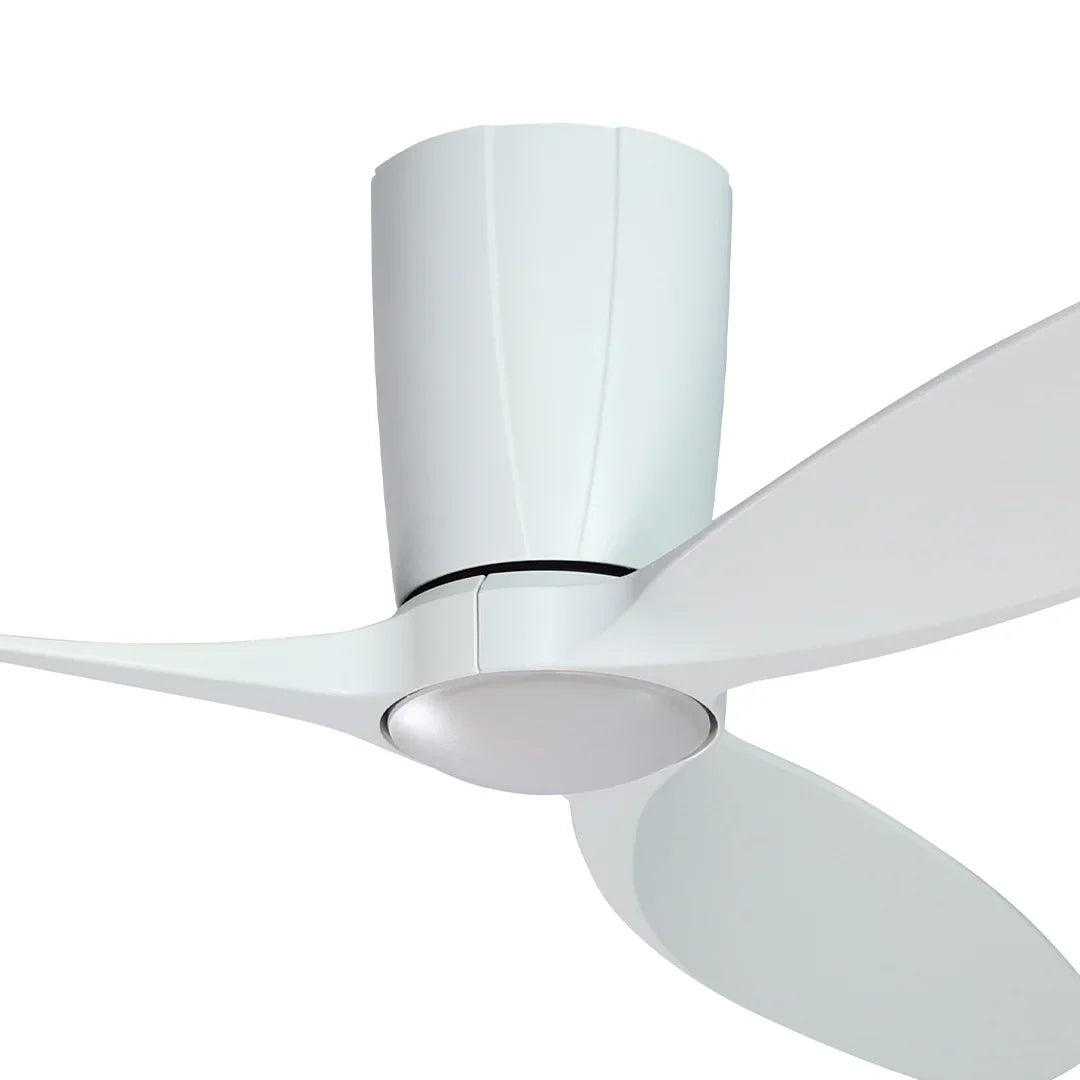 Flagler 52 in. WiFi Integrated  Indoor/Outdoor Matte Pure White Ceiling Fan with Light and Remote Control