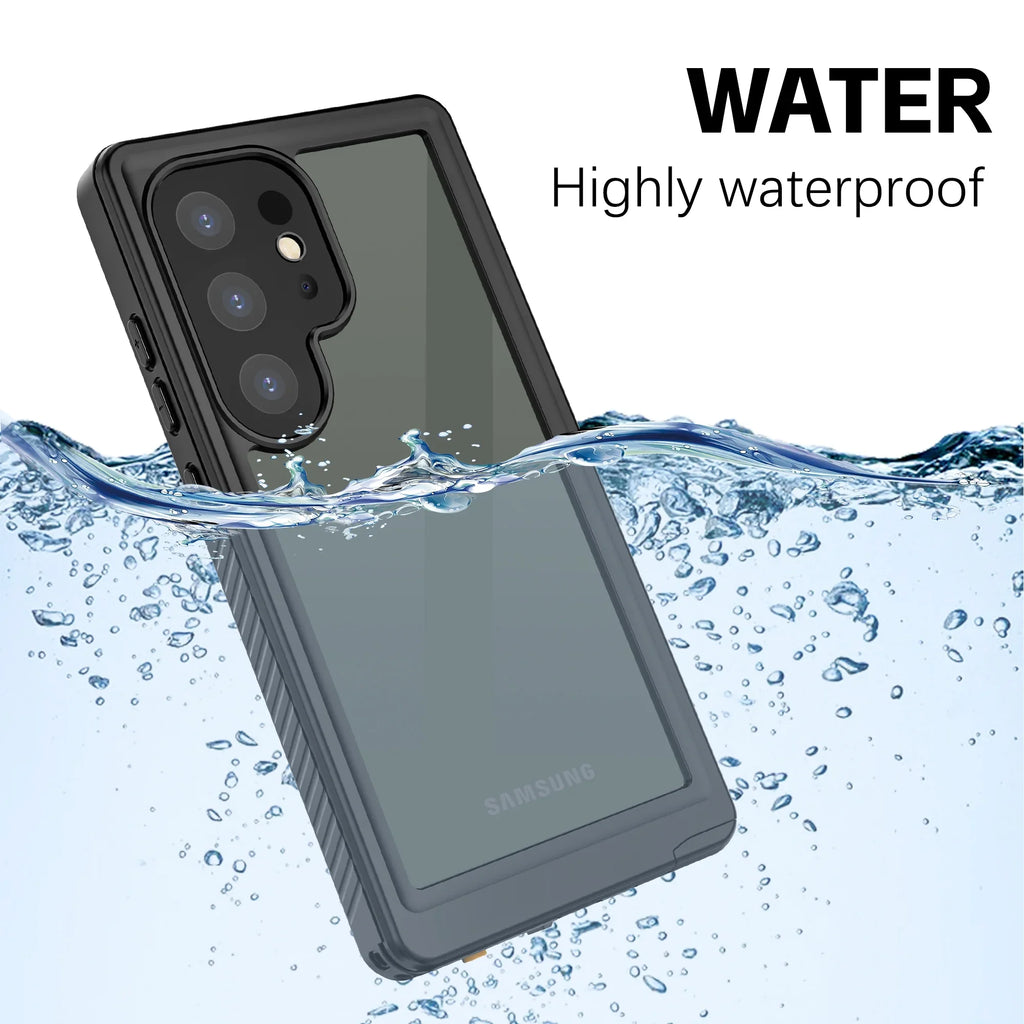 Cowithday Waterproof Case for Samsung Galaxy  Ultra 5G Phone 2024, with Screen Protector 360° Full Body Heavy Duty Military Protection Shockproof  Underwater Cover for Galaxy  Ultra, Black