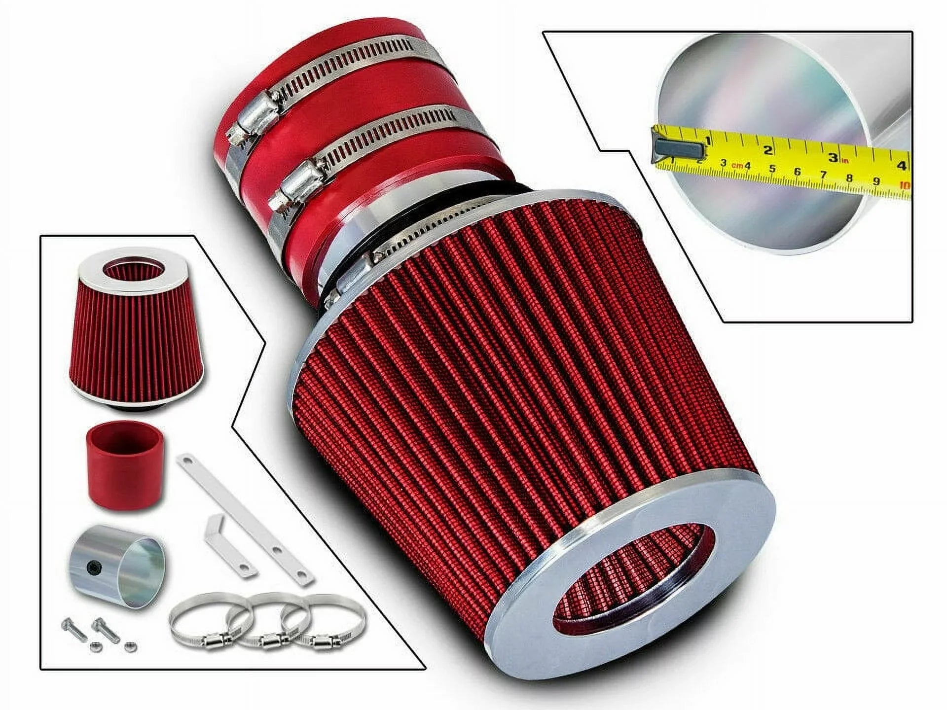 Rtunes Racing Short Ram Air Intake Kit + Filter Combo  Compatible For 96-01 Kia Sephia / 02-05 Kia Sedona   / 01-06 Kia Optima