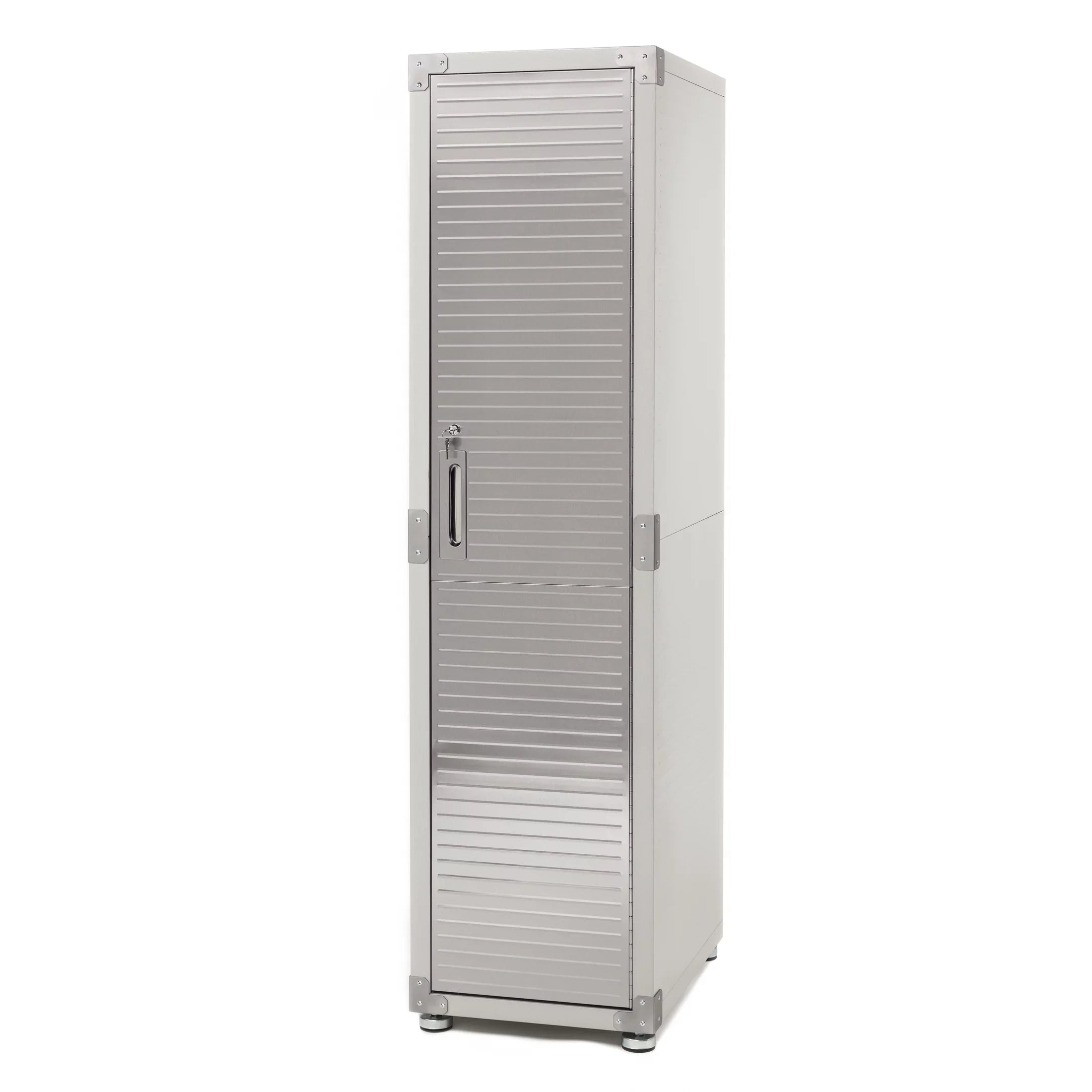 Seville Classics UltraHD Locker Storage Cabinet, 18"  x 24"  x 72" , Granite Gray