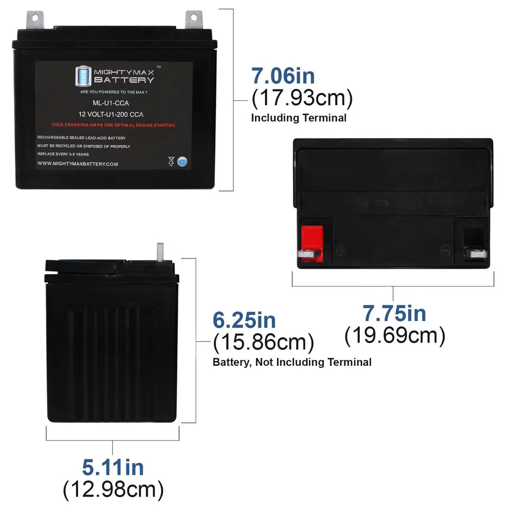 '- 200CCA Battery for Bobcat by Textron 218ES ZeroTurn RadiusMower