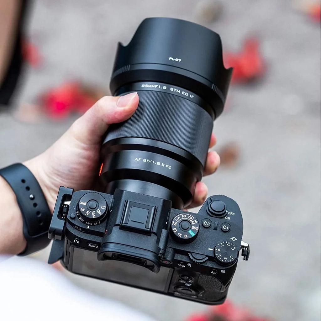 Viltrox 85mm .8  Full-Frame Sony -Mount Camera Lens Support  Auto Focus for Sony     a6500 a6400 a6300- Black