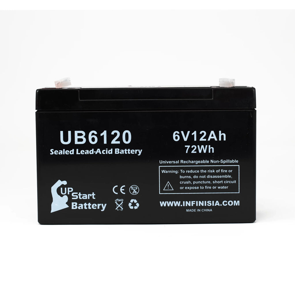 3x Pack - Compatible Tripp-Lite 850 Battery - Replacement  Universal Sealed Lead Acid Battery (6V, 12Ah, 12000mAh,  Terminal, , ) - Includes 6  to  Terminal Adapters
