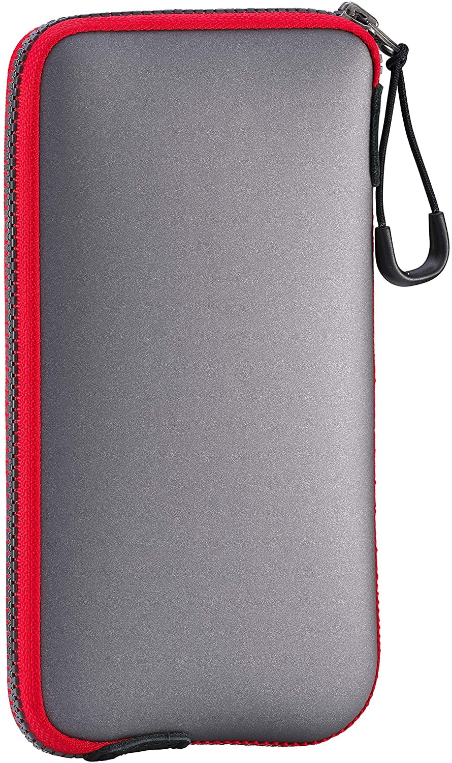 OneJoy Neoprene Cell Phone Pouch, Large Zipper Opening, Lightweight & Protective Phone Sleeves for iPhone Durable Phone Carrier Bag, Thermal Carrying Phone Pouch with Inner Pocket [GreyRed]