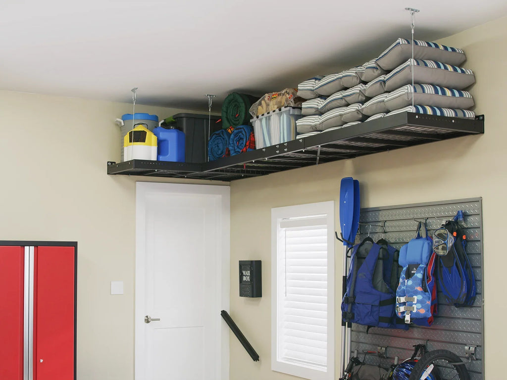 NewAge Products Bold Series Red 13 Piece Cabinet Set, Heavy Duty 24-Gauge Steel Garage Storage System, Slatwall / Wall Mounted Shelf Included