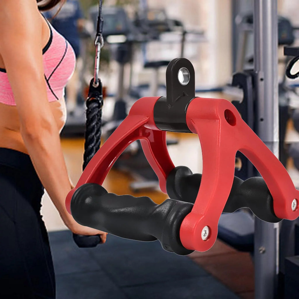 Two  Rowing Handle Cable Attachment Bearing 661 Bar Row Attachment Tricep Rope Pull Down Machine for Fitness, Home ,Gym ,Back Training Red