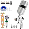 Spray Gun, High Performance Automotive Gravity Feed Spray Gun with 1.3mm 1.4mm 1.8mm Stainless Steel Nozzles, 1000cc Aluminum Cup for Auto Paint, Primer, Clear/Top Coat & Touch-Up