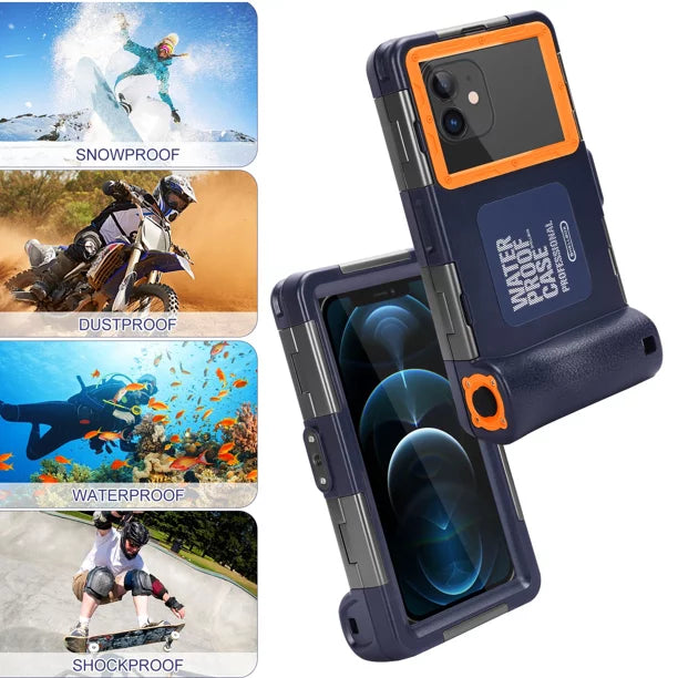 UrbanX Professional [15m/50ft] Swimming Diving Surfing Snorkeling Photo Video Waterproof Protective Case Underwater Housing for Samsung Galaxy  Pro And all Phones Up to 6.9 Inch  with Lanyard